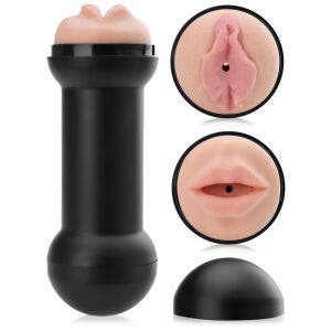 ДВУХСТОРОННИЙ МАСТУРБАТОР В ТРУБКЕ - ЗАМАНЧИВЫЕ ГУБЫ И ВЛАЖНАЯ КИСКА - 77765112