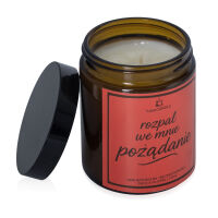 Соєва свічка з написом 