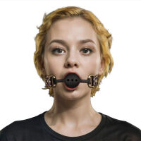 Rebellion елегантний силіконовий кляп з отворами гаджет BDSM для пар - 78891442 - 4