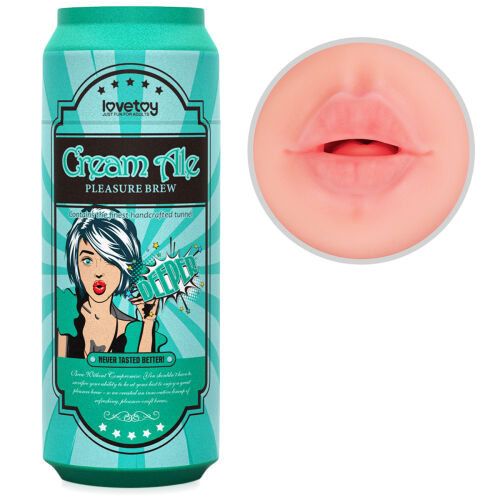 М'які реалістичні губи і глибоке горло в банці Cream Ale мастурбатор - 78692141