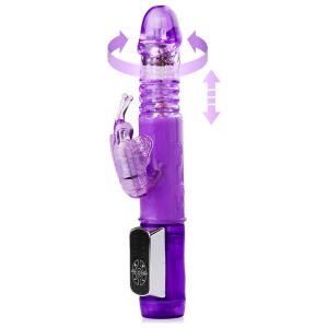 ВОДОНЕПРОНИЦАЕМЫЙ ВИБРАТОР С ВРАЩАТЕЛЬНО-ПОСТУПАТЕЛЬНЫМ ДВИЖЕНИЕМ С БАБОЧКОЙ - LBB 037352