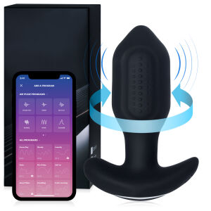 Ротаційний анальний вібратор анальна пробка 9 режимів + додаток - 77554044