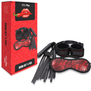 Сексуальний комплект з мереживом BDSM EROSPACE WILD PLAY C7 4 продукти - 74562019