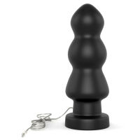 Велика вібропробка анальна з пультом 7 см діаметра 10 функцій - 79399862 - 9
