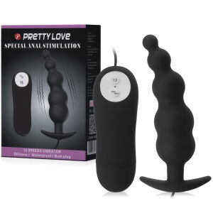 ШАРИКОВАЯ АНАЛЬНАЯ ПРОБКА С ВИБРАЦИЯМИ 12 ВАРИАНТОВ НАСЛАЖДЕНИЯ - 79417970