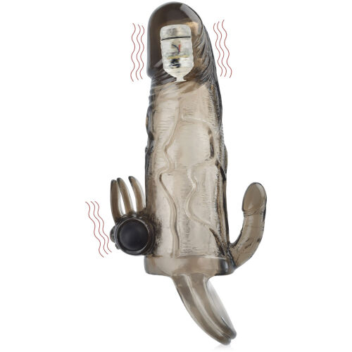 НАКЛАДКА НА ПЕНИС ТРОЙНАЯ СТИМУЛЯЦИЯ УДЛИНЕНИЕ ДВА ВИБРАТОРА – 77208310