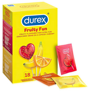 Durex Fruity Fun ароматизовані презервативи 18 шт - 70658233