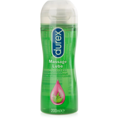 DUREX MASSAGE LUBE ALOE VERA - УСПОКАИВАЮЩИЙ ГЕЛЬ ДЛЯ ИНТИМНОГО МАССАЖА 200 мл - 78728365