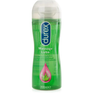 DUREX MASSAGE LUBE ALOE VERA - УСПОКАИВАЮЩИЙ ГЕЛЬ ДЛЯ ИНТИМНОГО МАССАЖА 200 мл - 78728365