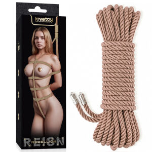 Rebellion бежева мотузка для зв'язування bondage BDSM 10 м - 77126084