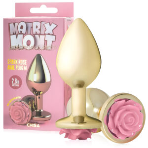 Елегантна анальна пробка Spark Rose з рожевою трояндою 9 см - 72583373