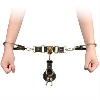 Rebellion золоті кайдани BDSM з шкіряними елементами та ключиками Rebellion - 79453188 - 2