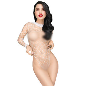 Penthouse Scandalous - сітчасте спокусливе боді біле - 74992141