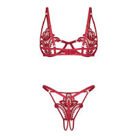 Obsessive Luise Sublim розкішний червоний комплект білизни - 72427573 - 3